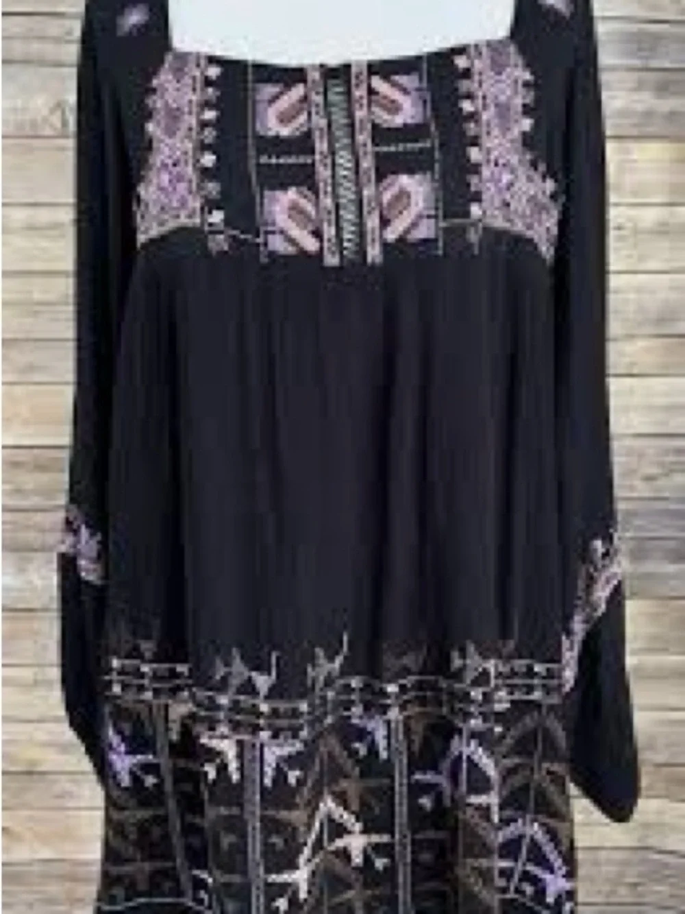 Free People Black Embroidered Backless Mini Dress - Picture 7 of 9
